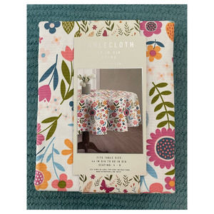 New STUDIO TAMSIN Spring Collection 100% Cotton 70 In Dia Round Tablecloth